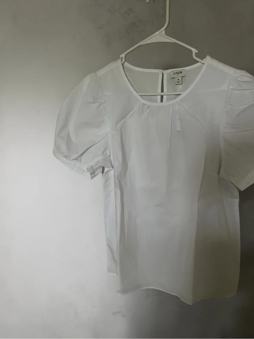 J. Crew Cream Puff Sleeve Blouse